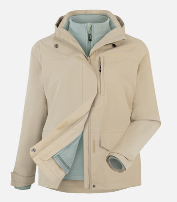 Warm 3-in-1 convertible jacket - Women - SCIA F Beige - packshot