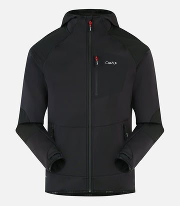Veste polaire chaude et extensible - Homme - ELBROUZ 6 H Noir - packshot