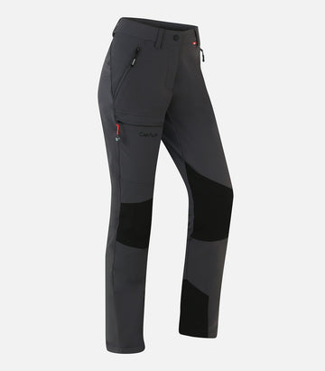 Stretch mountain trousers with reinforcements - Women - EXPLORE COURT 4 F Grey - product photo