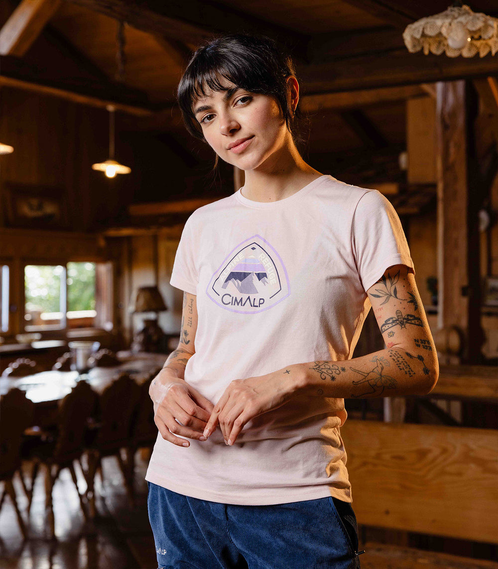 T.Shirt tutti gli sport di montagna Donna ALMET F Alpine-Refuge