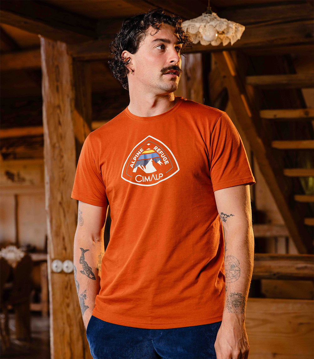 T.Shirt tutti gli sport di montagna Uomo ALMET H Alpine-Refuge