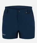 Pantaloncini corti elasticizzati per il trekking da uomo - GALIBIER COURT 4 H blu navy - foto prodotto