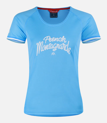 T-shirt technique ultra-léger et compactable - Femme - LA FRANCAISE Ciel - packshot