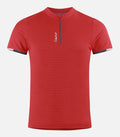 T-shirt demi-zip de trail - Homme - FARAUT 2 H Rouge - packshot