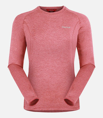 Warm, breathable long-sleeved T-shirt - Women - HUEZ F Pink - product image