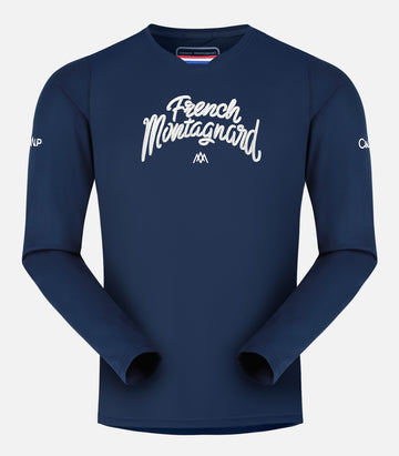 T-shirt a maniche lunghe comprimibile CimaFresh - Uomo - IL MONTANARO FRANCESE LS 2 H blu navy - foto prodotto