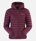 Piumino caldo con cappuccio, imbottito in piumino Cimaloft® - Donna - MORZINE 3 F bordeaux - foto prodotto