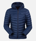 Piumino caldo con cappuccio, imbottito in piumino Cimaloft® - Donna - MORZINE 3 F blu navy - foto prodotto