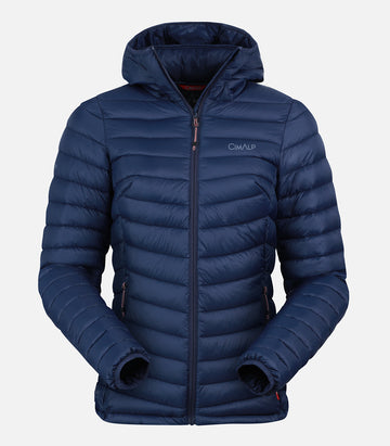 Warme Daunenjacke mit Kapuze und Cimaloft®-Daune – Damen – MORZINE 3 F Marineblau – Produktfoto