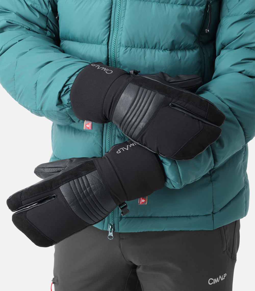 handschuh ski Wasserdichte und warme 3-Finger-Skihandschuhe