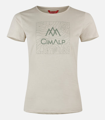 Leichtes T-Shirt aus Baumwolle und Polyester für Damen – CimaFresh® MAP 2 F, Beige – Produktfoto