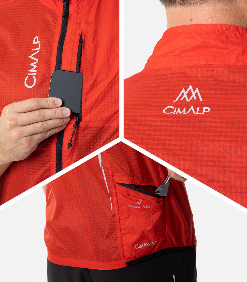 Coupe-vent Trail Running Homme SKIN GILET 4 H