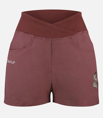Short polyamide/coton stretch et résistant - Femme - OSSAU F Bordeaux - packshot