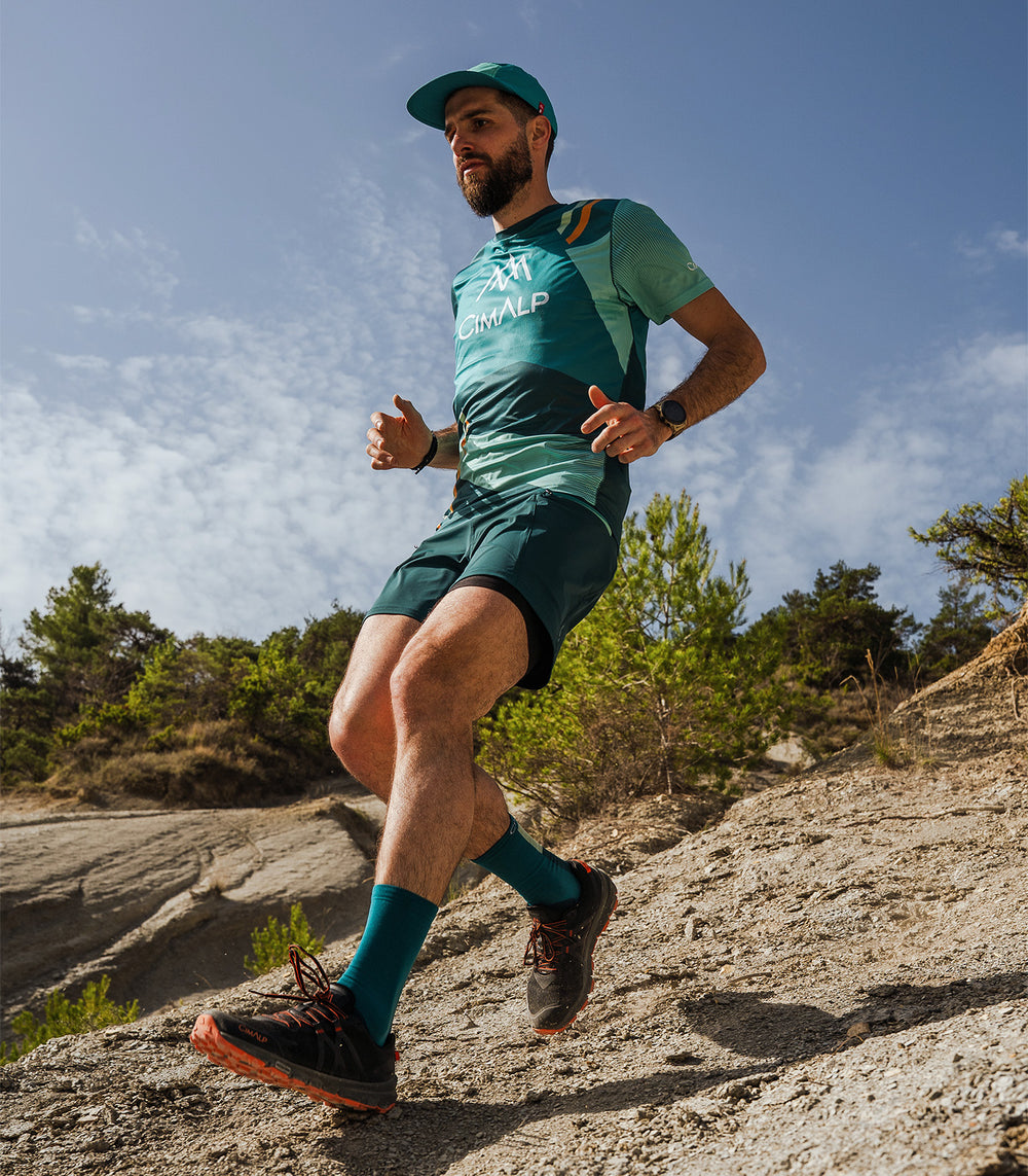 Short & Collant de Trail-Running Homme AOSTE 2 H TEAM