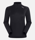Warm technical stretch zip-up sweatshirt - Women - TEILLON F Black - packshot
