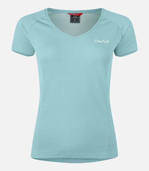 Schnelltrocknendes CimaDry Multisport-T-Shirt für Damen – VENTURI 6 F, Türkis – Produktfoto