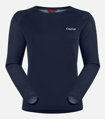 T-shirt a maniche lunghe ad asciugatura rapida - Donna - VENTURI LS 6 F blu navy - foto prodotto