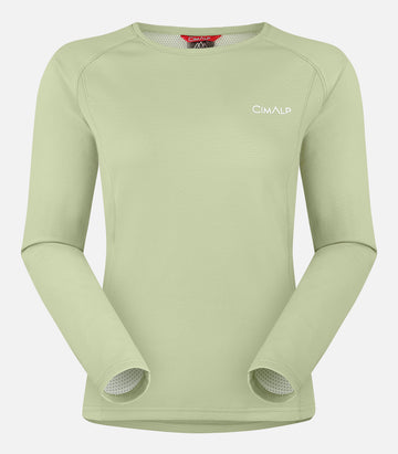 T-shirt a maniche lunghe ad asciugatura rapida - Donna - VENTURI LS 6 F verde - foto prodotto