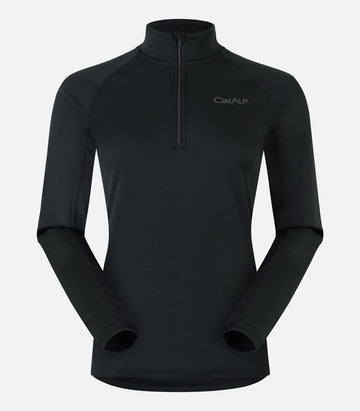 Thermounterwäsche mit CimaWarm® – Damen – WARM Zip 5 F Schwarz – Produktfoto