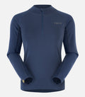 Base layer in lana merino - Donna - WOOL ZIP 150 F blu navy - foto prodotto