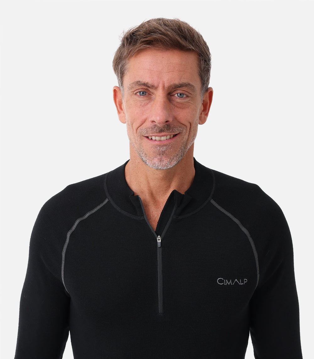 Thermal Base Layers Men WOOL ZIP 150 H